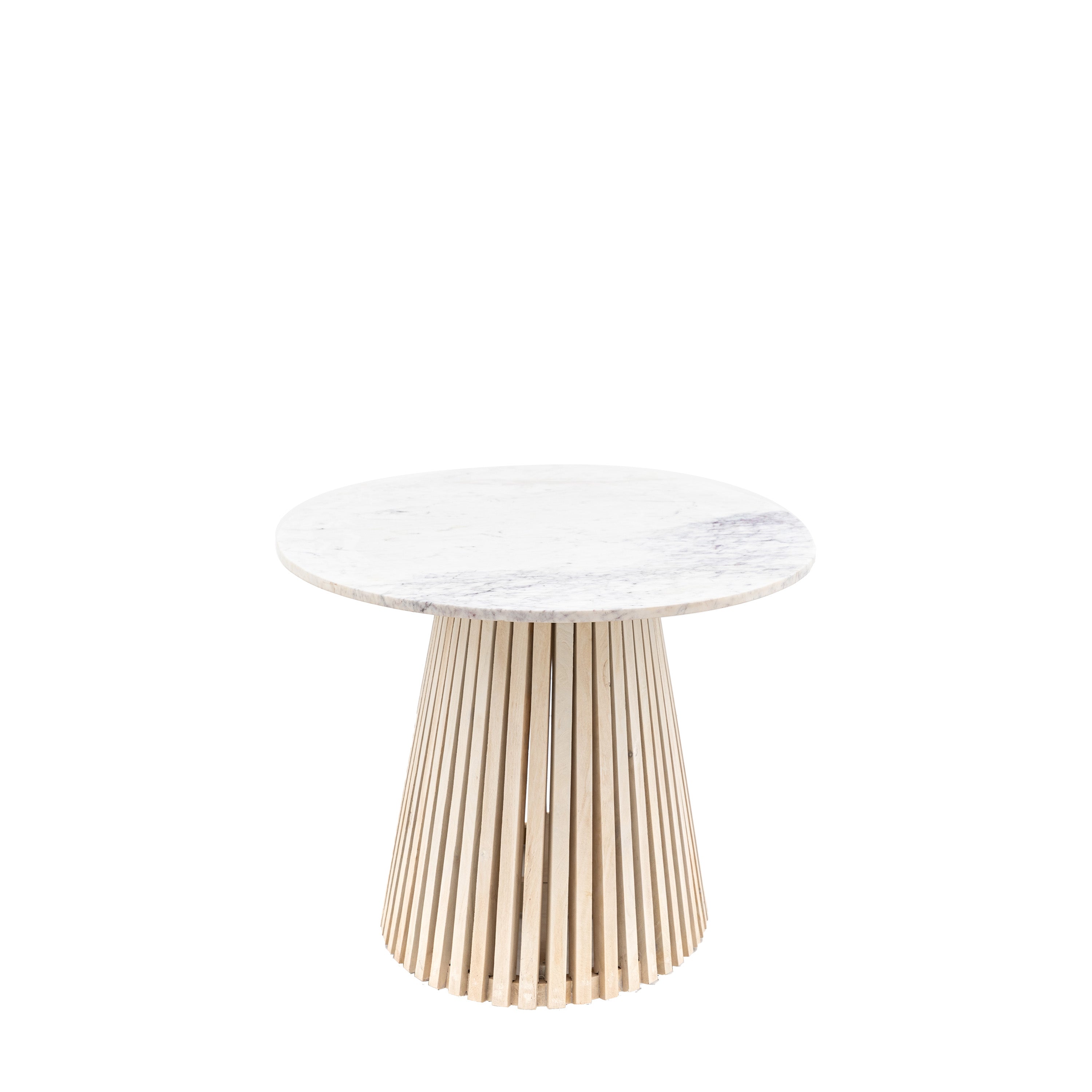 Ardeo Mango Wood & White Marble Oval Dining Table | 6 Seater